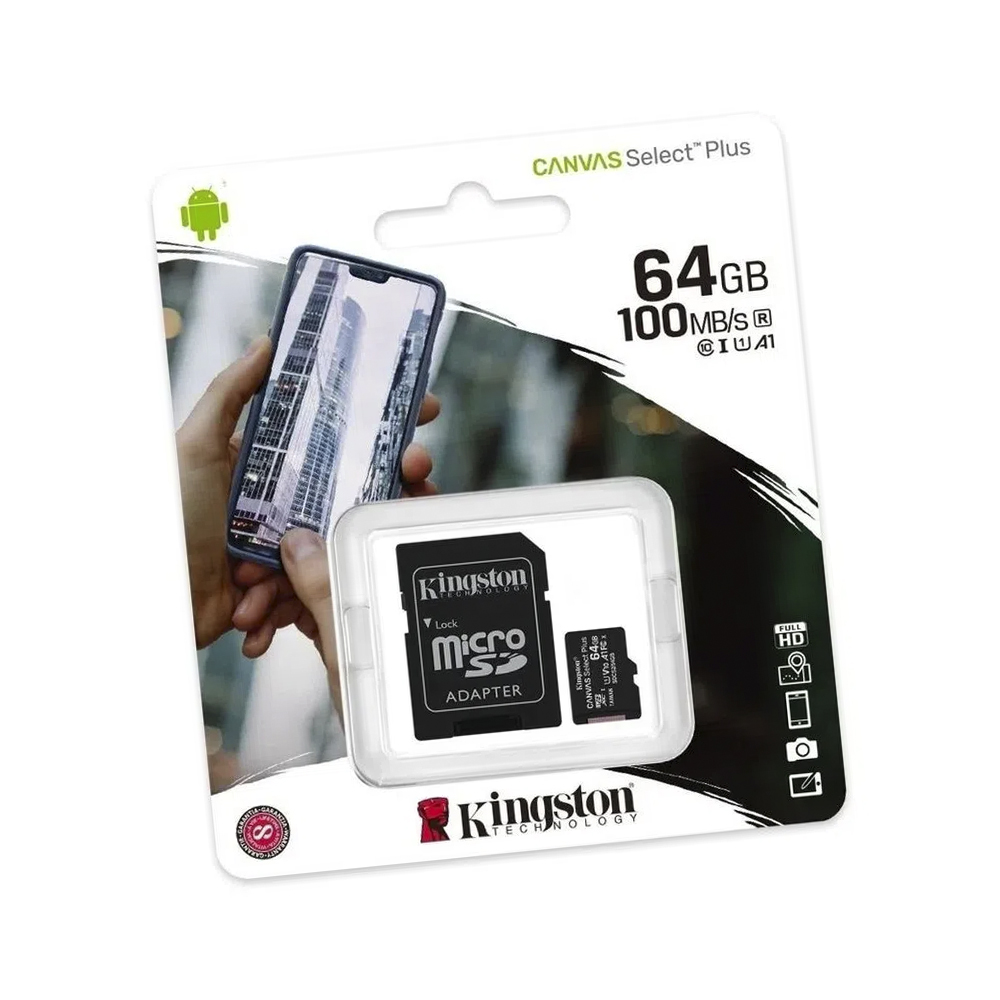 Scheda MicroSD Kingston Canvas Go Plus Gen4 Da 64 GB, 200 MB/s, A2 U3 V30 Con Adattatore Scheda MicroSD Kingston Canvas Go Plus Gen4 Da 64 GB, 200 MB/s, A2 U3 V30 Con Adattatore
