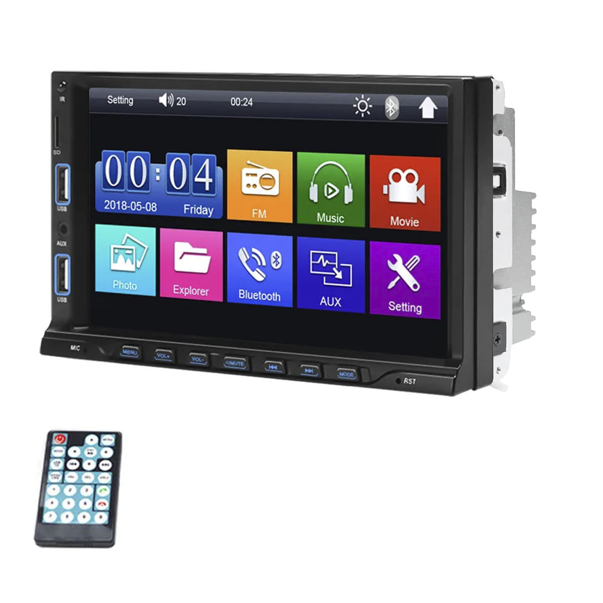 Radio 2Din 7" Mp5 Wireless Carplay + Camara Reversa - Imagen 6