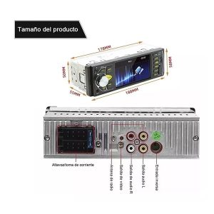 Radio Auto 1 Din Con Pantalla Bt/usb/sd/aux - Imagen 2