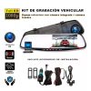 Camara Auto Trasera Y Delantera Grabacion Espejo Retrovisor