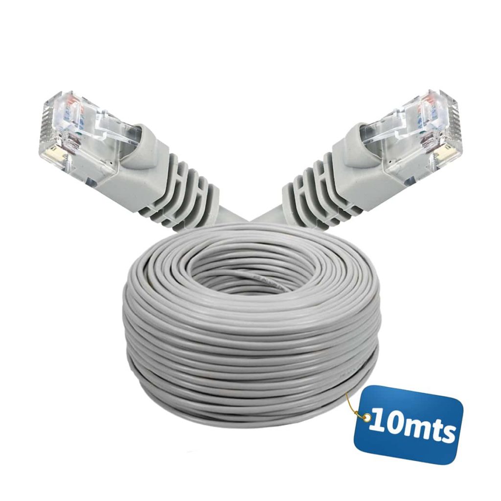 Cable de red 10 mts con fichas rj 45 armado ethernet – PCTECNO