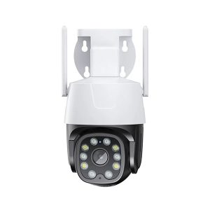 4 MP WIFI Cámara de exterior 2 antenas, PTZ, grabación en micro SD, audio bidireccional, ir y led blanco App CAMHI , servidor web,  ONVIF