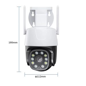 4 MP WIFI Cámara de exterior 2 antenas, PTZ, grabación en micro SD, audio bidireccional, ir y led blanco App CAMHI , servidor web,  ONVIF - Imagen 3