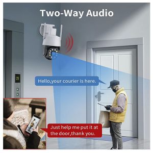 4 MP WIFI Cámara de exterior 2 antenas, PTZ, grabación en micro SD, audio bidireccional, ir y led blanco App CAMHI , servidor web,  ONVIF - Imagen 8