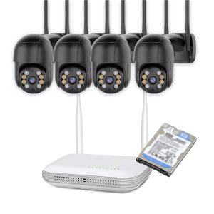 Kit ICSEE  NVR chico + 4 camaras PTZ ICSEE +disco 250