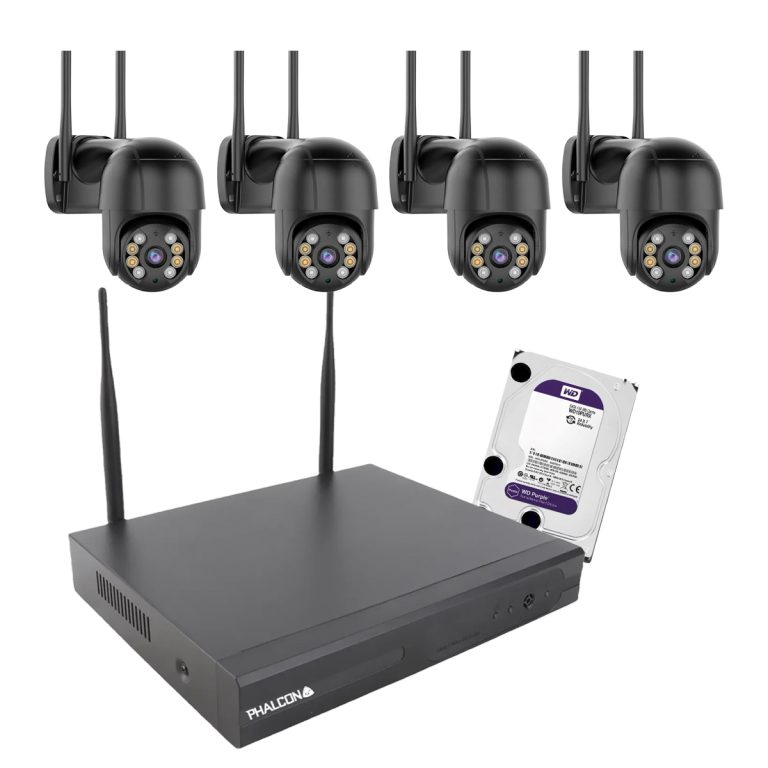 Kit ICSEE  NVR chico + 4 camaras PTZ ICSEE +disco