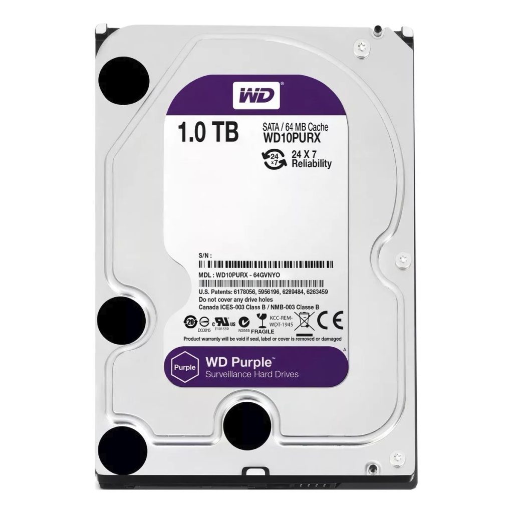 Disco Duro Tb Western Digital Purpura Dvr Camaras Purple