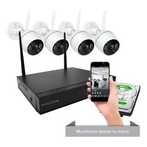 Kit NVR+ 4 cameras  wireless +disco + instalación - Imagen 2