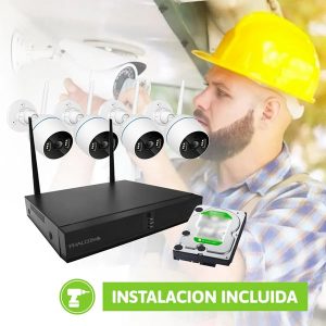 Kit NVR+ 4 cameras  wireless +disco + instalación - Imagen 3