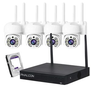 Kit NVR+ 4 cameras  wireless +disco + inst