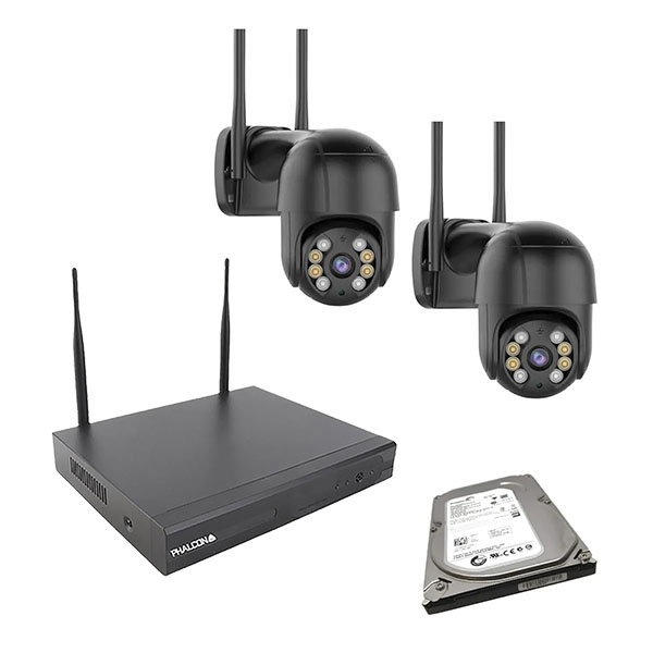 Kit ICSEE  NVR chico + 2 camaras PTZ ICSEE +disco 250