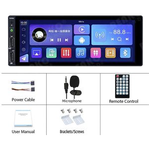 MP5 Wireless carplay Android Auto 6" con 12 led camara - Imagen 3