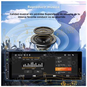MP5 Wireless carplay Android Auto 6" con 12 led camara - Imagen 4