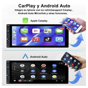 MP5 Wireless carplay Android Auto 6" con 12 led camara - Imagen 5