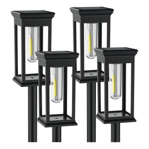 Lampara solar jardin antorcha x4