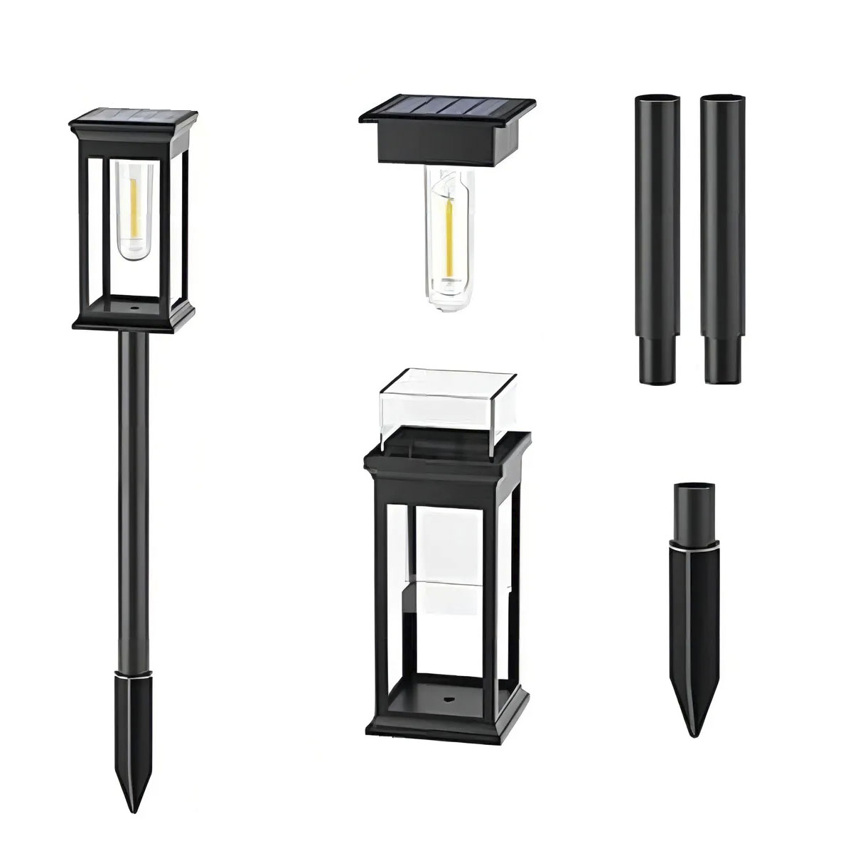 Lampara solar jardin antorcha x4 - Imagen 5