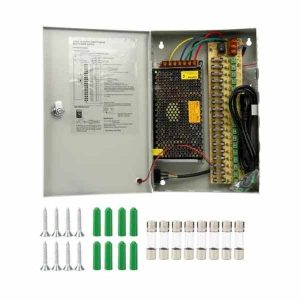 Fuente Con Caja Metalica Cctv 18 Canales 12v 20a