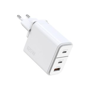 Cargador USB-C1 65w Super Rapido USB-C2 18w Rapido USB-A 18w rapido