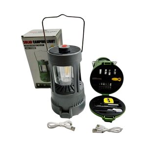 Luz solar camping con herramientas