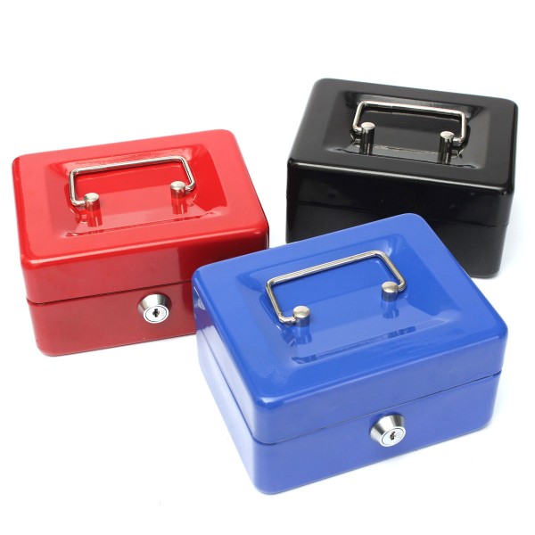 Caja Fuerte Cofre De Seguridad Con Llave 20x16x9 Variado