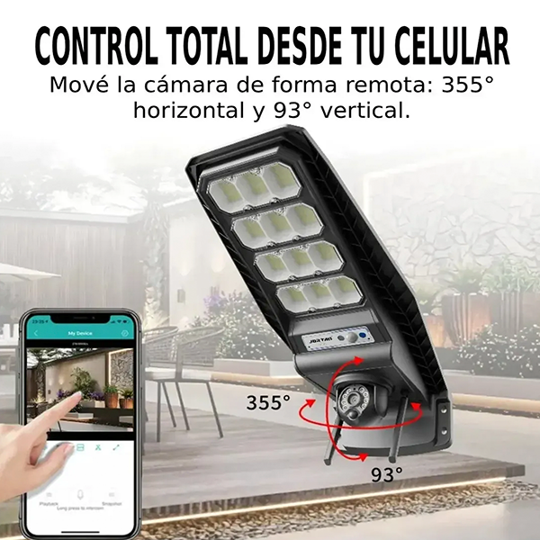 Farol con Cámara de vigilancia 4G icsee, con panel solar - Imagen 4