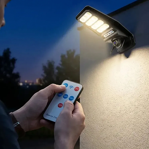 Farol con Cámara de vigilancia 4G icsee, con panel solar - Imagen 3
