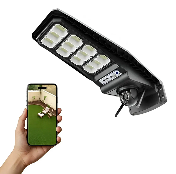 Farol con Cámara de vigilancia 4G icsee, con panel solar