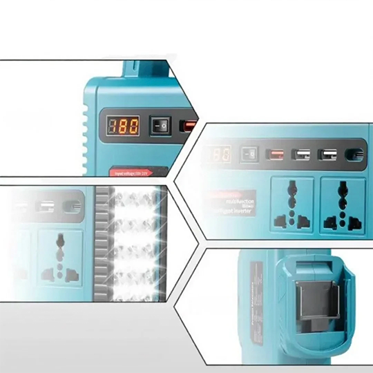 Inversor multifunción bateria a 220v con luz - Imagen 4